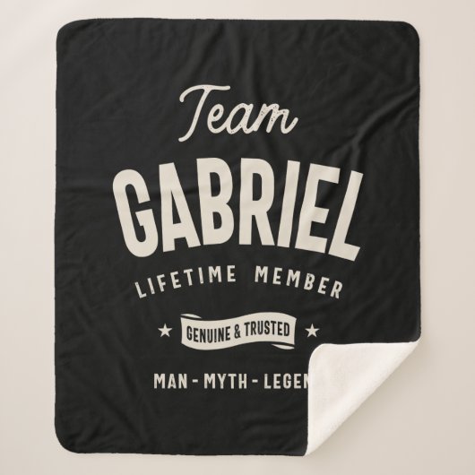 Team Gabriel Lifetime Personalisierter Name Sherpadecke (Vorderseite)