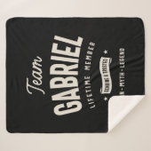 Team Gabriel Lifetime Personalisierter Name Sherpadecke (Vorderseite (Horizontal))