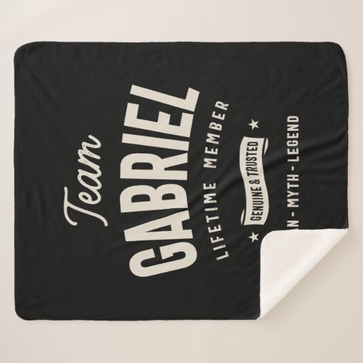 Team Gabriel Lifetime Personalisierter Name Sherpadecke (Vorderseite (Horizontal))