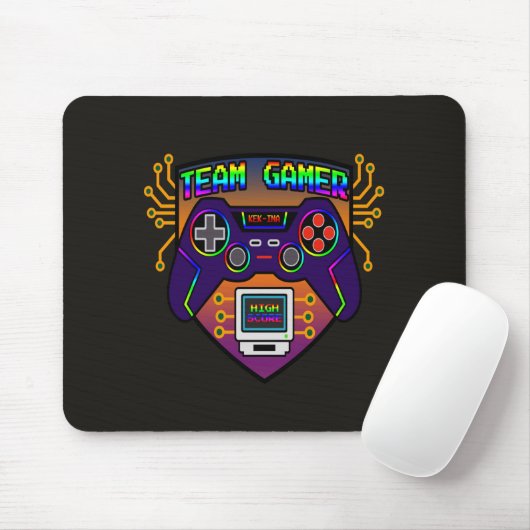 Team Gamer, Retro-Gaming-Controller-Mauspad Mousepad (Mit Mouse)