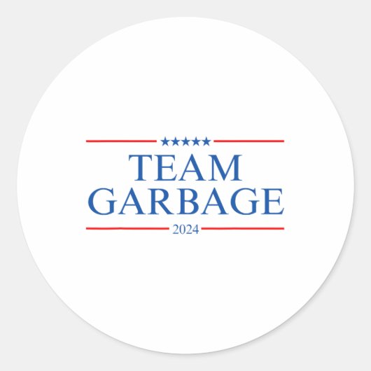Team Garbage 2024 Runder Aufkleber (Vorderseite)