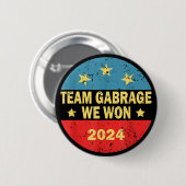 Team Garbage Wir gewannen Team Garbage für Trump 2 Button (Vorne & Hinten)