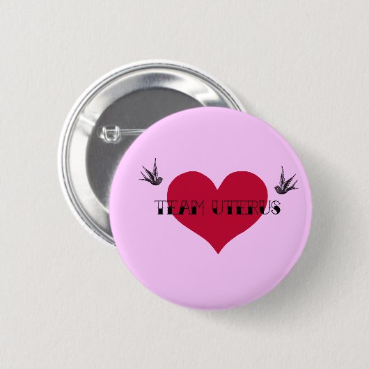 Team-Gebärmutter-Knopf Button (Vorne & Hinten)