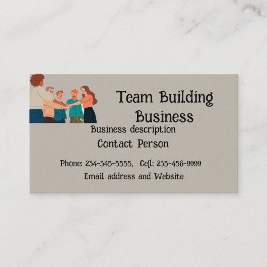 Team Gebäude Teamwork Visitenkarte (Vorderseite)