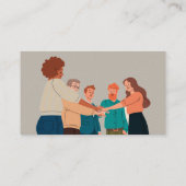 Team Gebäude Teamwork Visitenkarte (Rückseite)