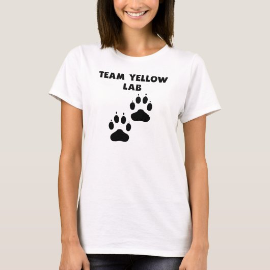 Team-Gelbe Labrador T-Shirt (Vorderseite)