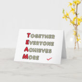 Team - Gemeinsam erreicht jeder mehr Karte (Gelbe Blume)