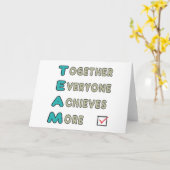 Team - Gemeinsam erreicht jeder mehr Karte (Gelbe Blume)