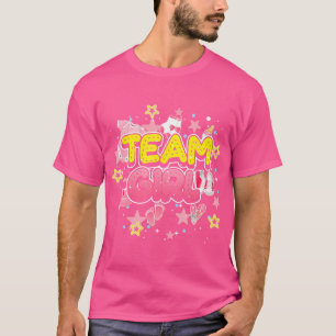 Team Gender zeigt Team Girl Pink Team T-Shirt