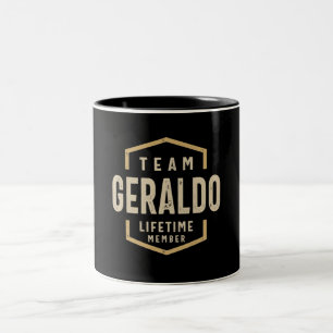 Team Geraldo Lifetime Personalisierter Name Zweifarbige Tasse