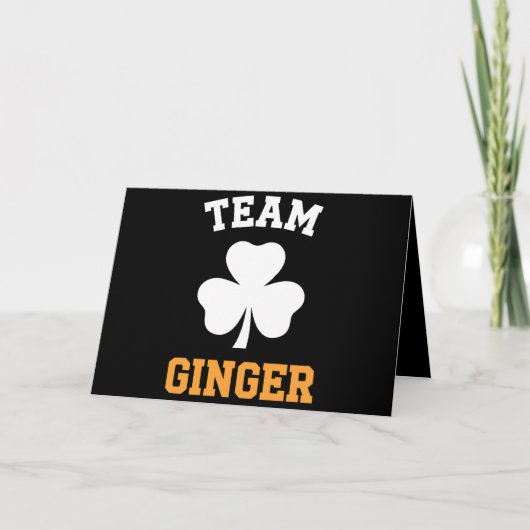 Team Ginger Red Head Funny Irish St Patrick's Day Dankeskarte (Vorderseite)