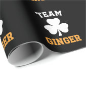 Team Ginger Red Head Funny Irish St Patrick's Day Geschenkpapier (Rolleneckpunkt)