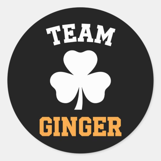 Team Ginger Red Head Funny Irish St Patrick's Day Runder Aufkleber (Vorderseite)