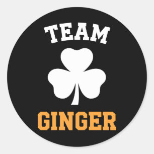 Team Ginger Rother Kopf Lustig Irischer St. Patric Runder Aufkleber