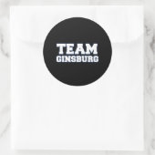 TEAM GINSBURG RUNDER AUFKLEBER (Tasche)