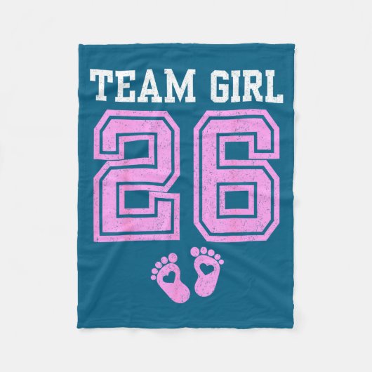 Team Girl 2026 Gender Reveal Party Baby Announceme Fleecedecke (Vorderseite)