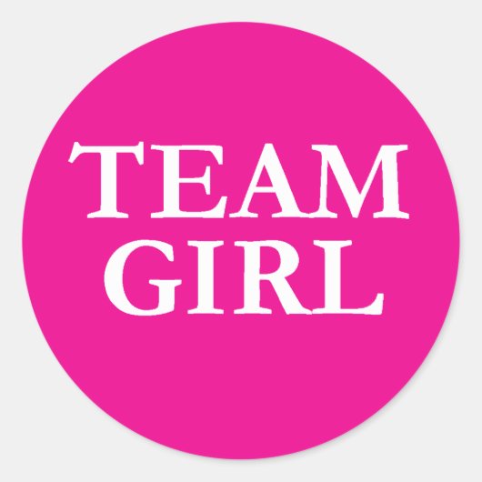 Team Girl - Aufkleber für Gender (Vorderseite)