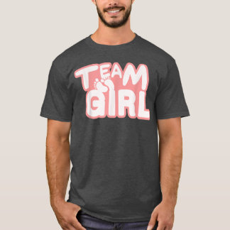 Team Girl Baby Party Footprints Baby Shower Gender T-Shirt