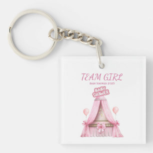 Team Girl Baby Shower 2025 Family Outfit Schlüsselanhänger