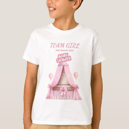 Team Girl Baby Shower 2025 Family Outfit T-Shirt