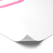 Team Girl Baby Shower Gender Reveal Party Pink Poster (Ecke)