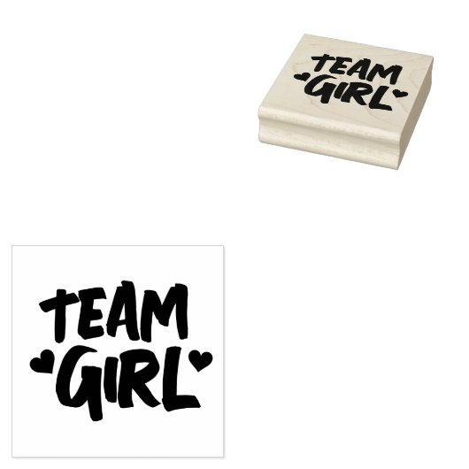 Team Girl Baby Shower Gummistempel (Stempel)