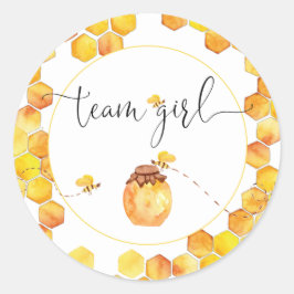 Team Girl Bee Thema Geschlecht Aufkleber