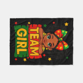 Team Girl Black Kids Gender Reveal Baby Ankündigun Fleecedecke (Vorderseite (Horizontal))