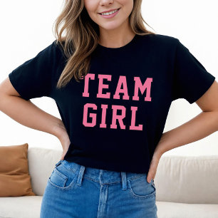 Team Girl Black Pink Geschlecht Enthüllung Damen T-Shirt
