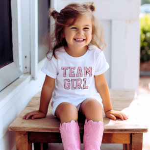Team Girl Blush Pink Baby Geschlecht Enthüllung T-shirt