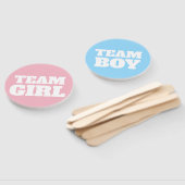 Team Girl / Boy Gender Reveal Party Sign Fans Fächer (Non-assembled)