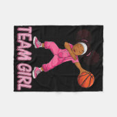 Team Girl Bysketbyll Bbyll Player Fleecedecke (Vorderseite (Horizontal))