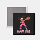 Team Girl Bysketbyll Bbyll Player Magnet (Vorderseite/Rückseite)