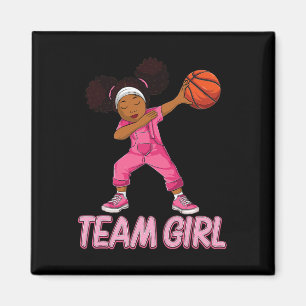 Team Girl Bysketbyll Bbyll Player Magnet