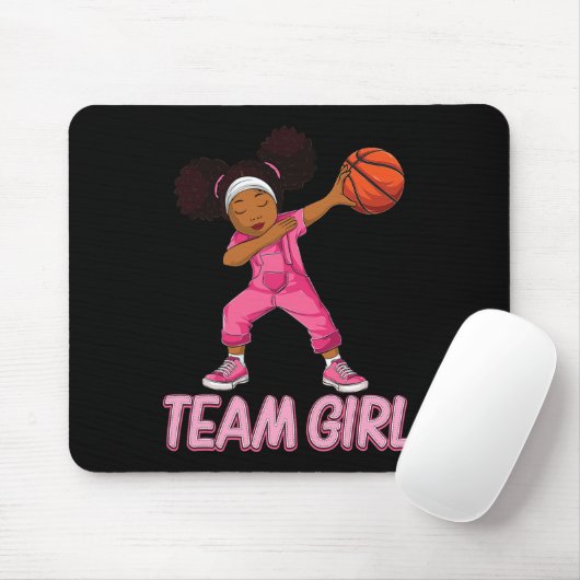 Team Girl Bysketbyll Bbyll Player Mousepad (Mit Mouse)