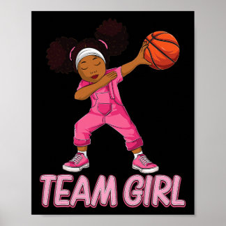 Team Girl Bysketbyll Bbyll Player Poster