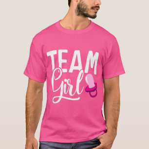 Team Girl Gender-Offenlegung für Mutter und Vater T-Shirt