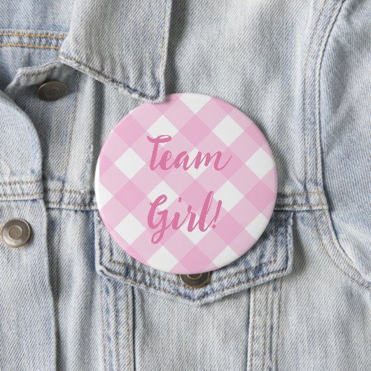 Team Girl, Gender Reveal Button, rosa Button (Beispiel)