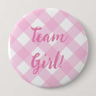 Team Girl, Gender Reveal Button, rosa Button