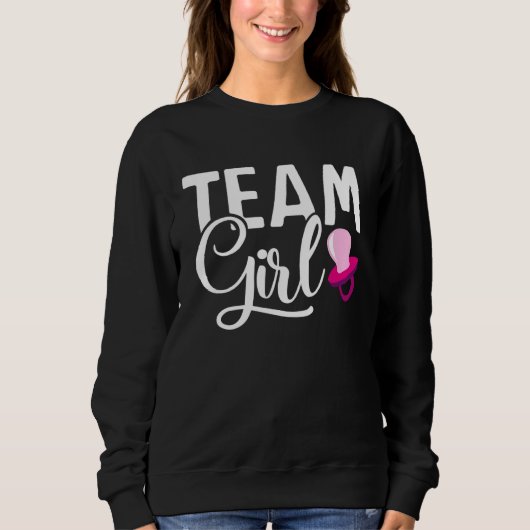 team girl gender reveal for mother and daddy sweatshirt (Vorderseite)
