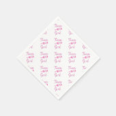 Team Girl Gender Reveal Party Gear Serviette (Ecke)