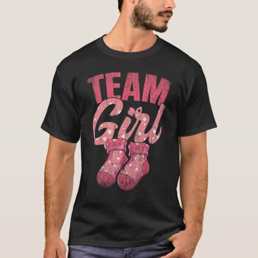 Team Girl Gender Reveal Party Team Pink Baby Annou T-Shirt (Vorderseite)
