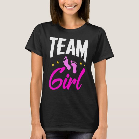 Team Girl Gender Reveal Party Team Pink Baby Annou T-Shirt (Vorderseite)