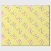 Team Girl Gender Reveal Wrap Geschenkpapier (Flach)