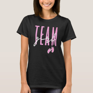 Team Girl Gender zeigen Baby-Dusche pink oder blau T-Shirt