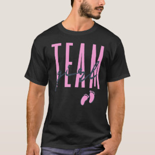 Team Girl Gender zeigen Baby-Dusche pink oder blau T-Shirt