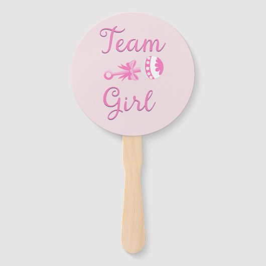 Team Girl mit Rattle Fächer (Vorderseite)
