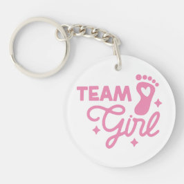 Team Girl Niedlich Girl Baby Dusche Acrylic Schlüs Schlüsselanhänger