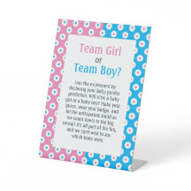 Team Girl oder Team Boy Polka-Dot