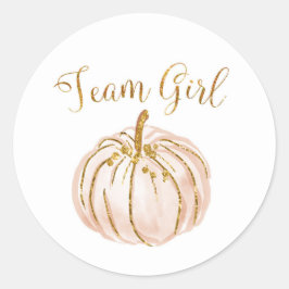 Team Girl Pastel Pumpkin Gender Aufkleber